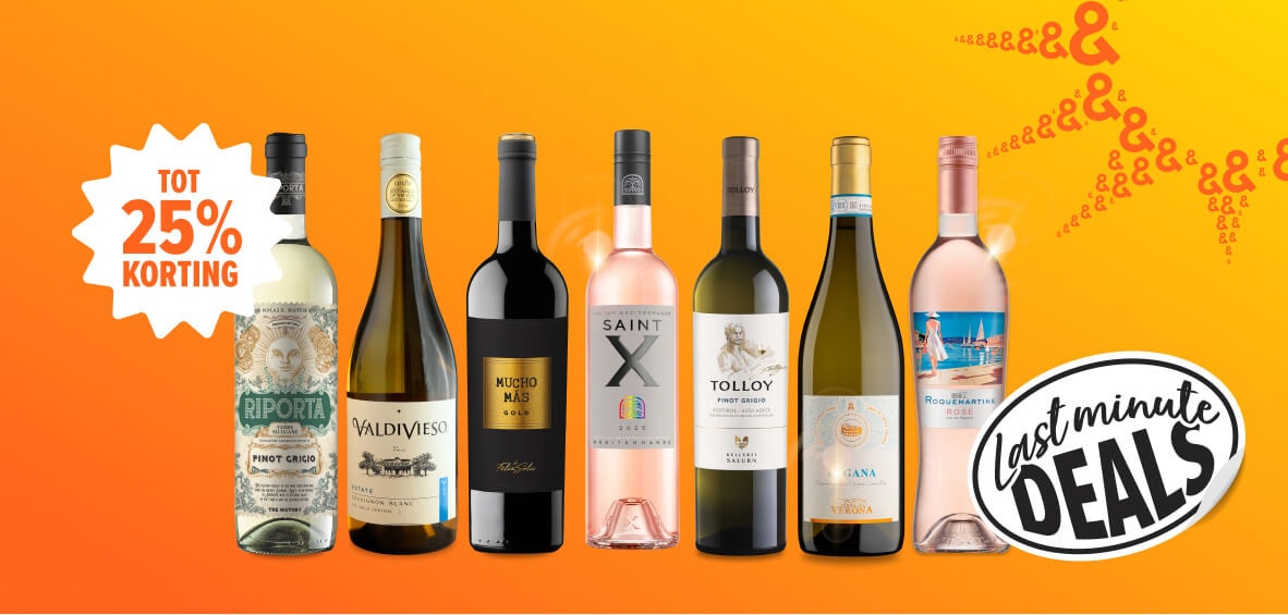 last minute deals. Zomerse wijn deals. Ontdek de smaken van de zomer! Nu extra voordelig 